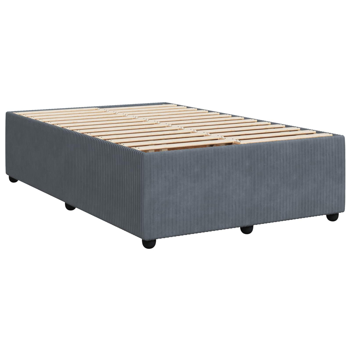 Boxspring krevet s madracem Tamnosiva 120 x 190 cm Baršun