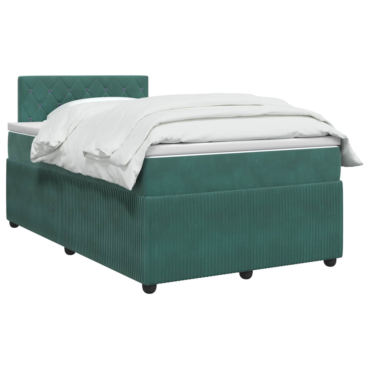 Boxspring krevet s madracem Tamnozelena 120 x 200 cm Baršun