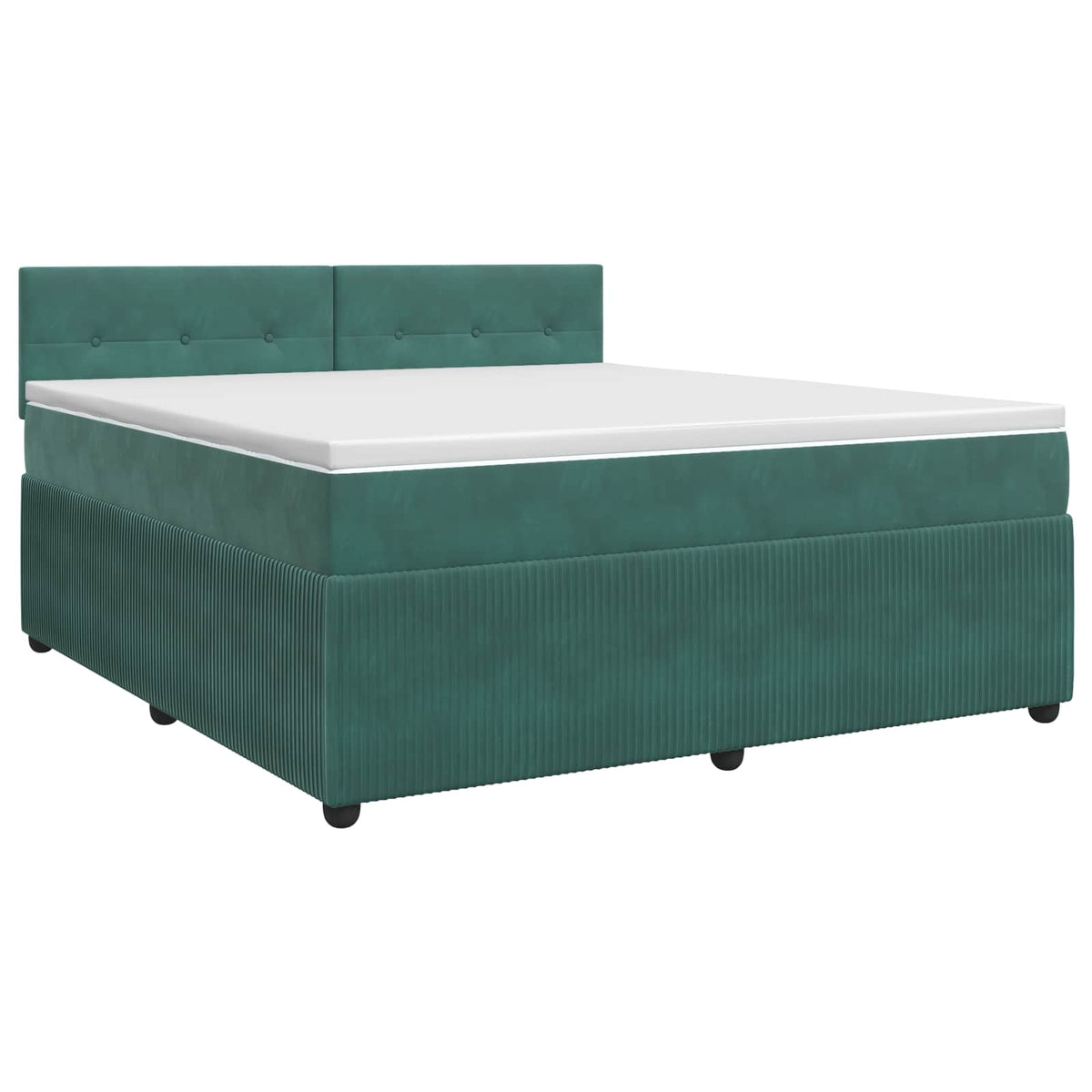 Boxspring krevet s madracem Tamnozelena 140 x 190 cm Baršun