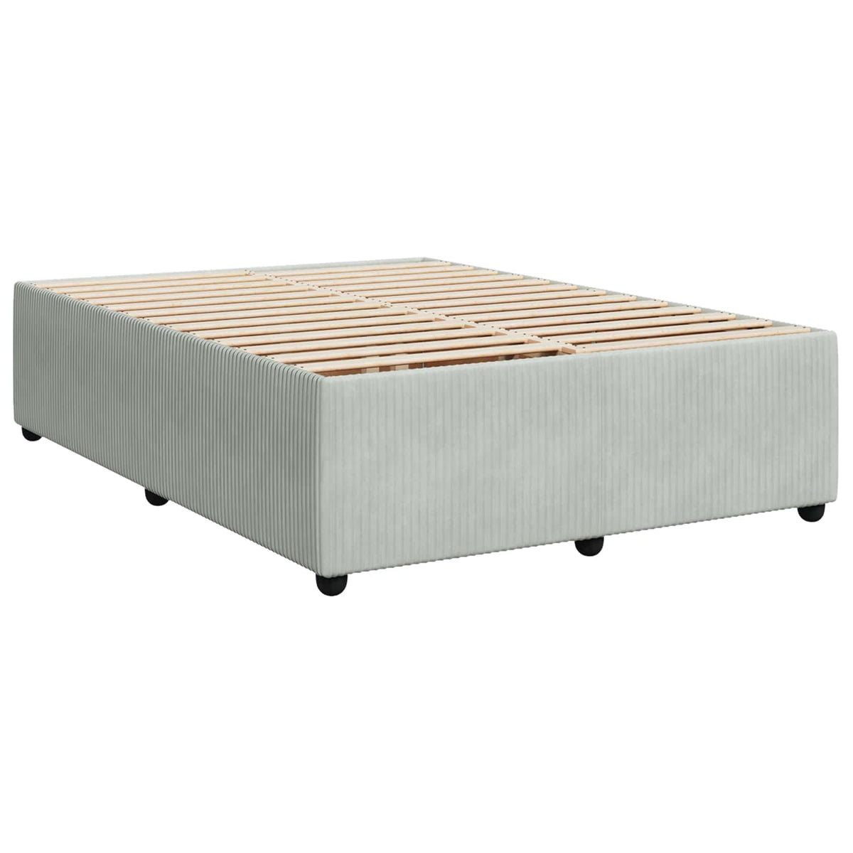 Boxspring krevet s madracem Svjetlosiva 140 x 200 cm Baršun
