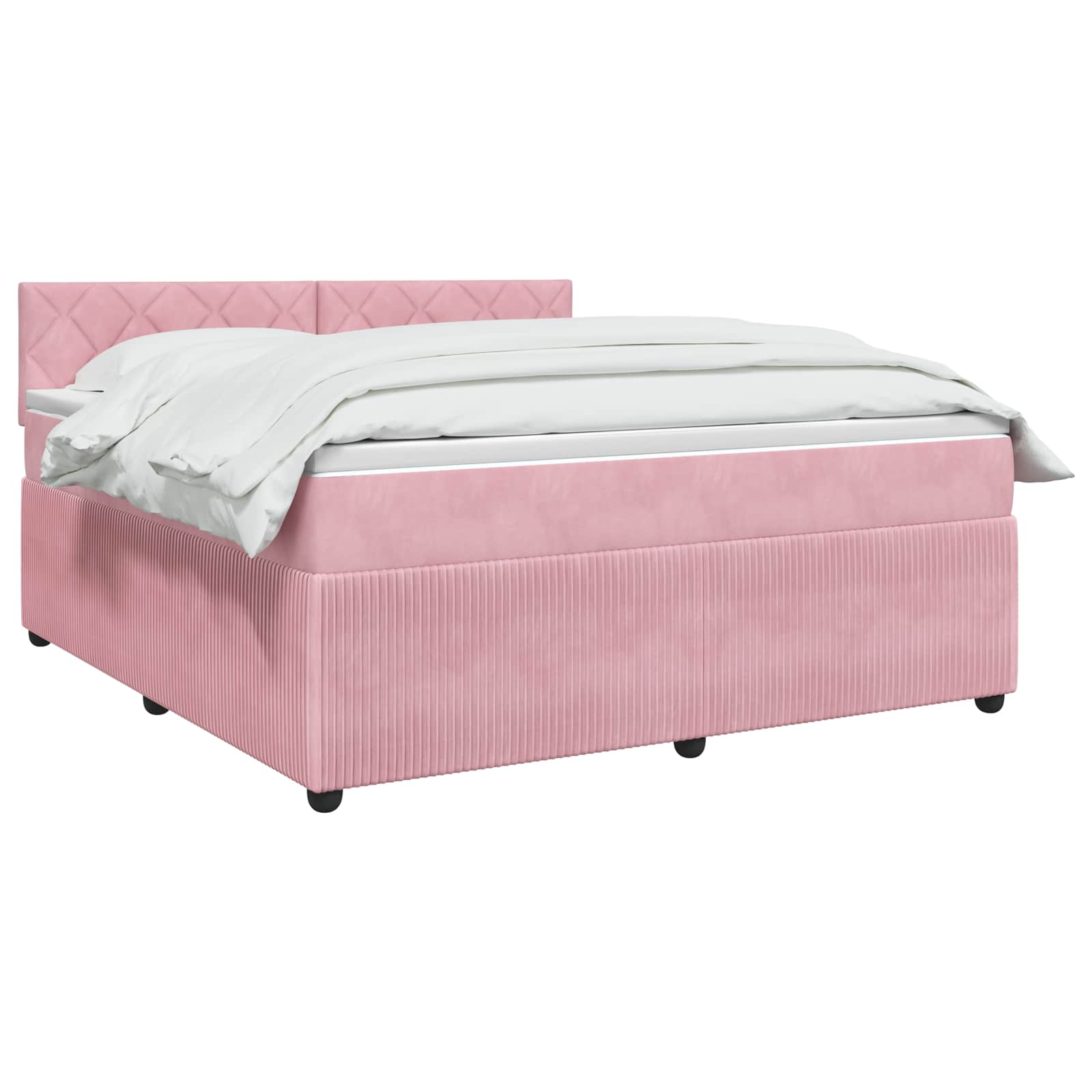 Boxspring krevet s madracem Ružičasta 140 x 200 cm Baršun