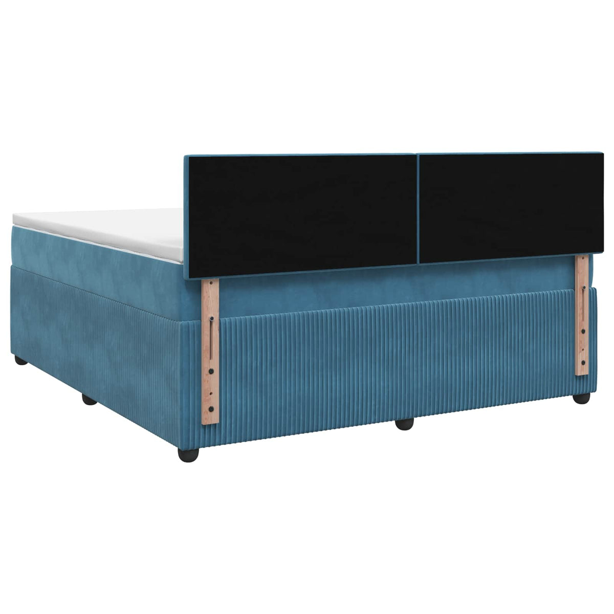 Boxspring krevet s madracem Tamno plava 160 x 200 cm Baršun