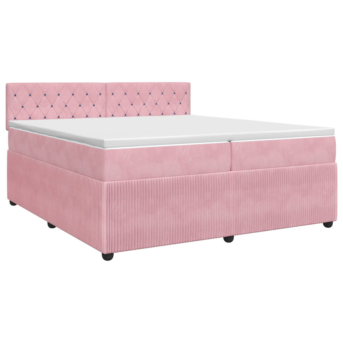 Boxspring krevet s madracem Ružičasta 200 x 200 cm Baršun