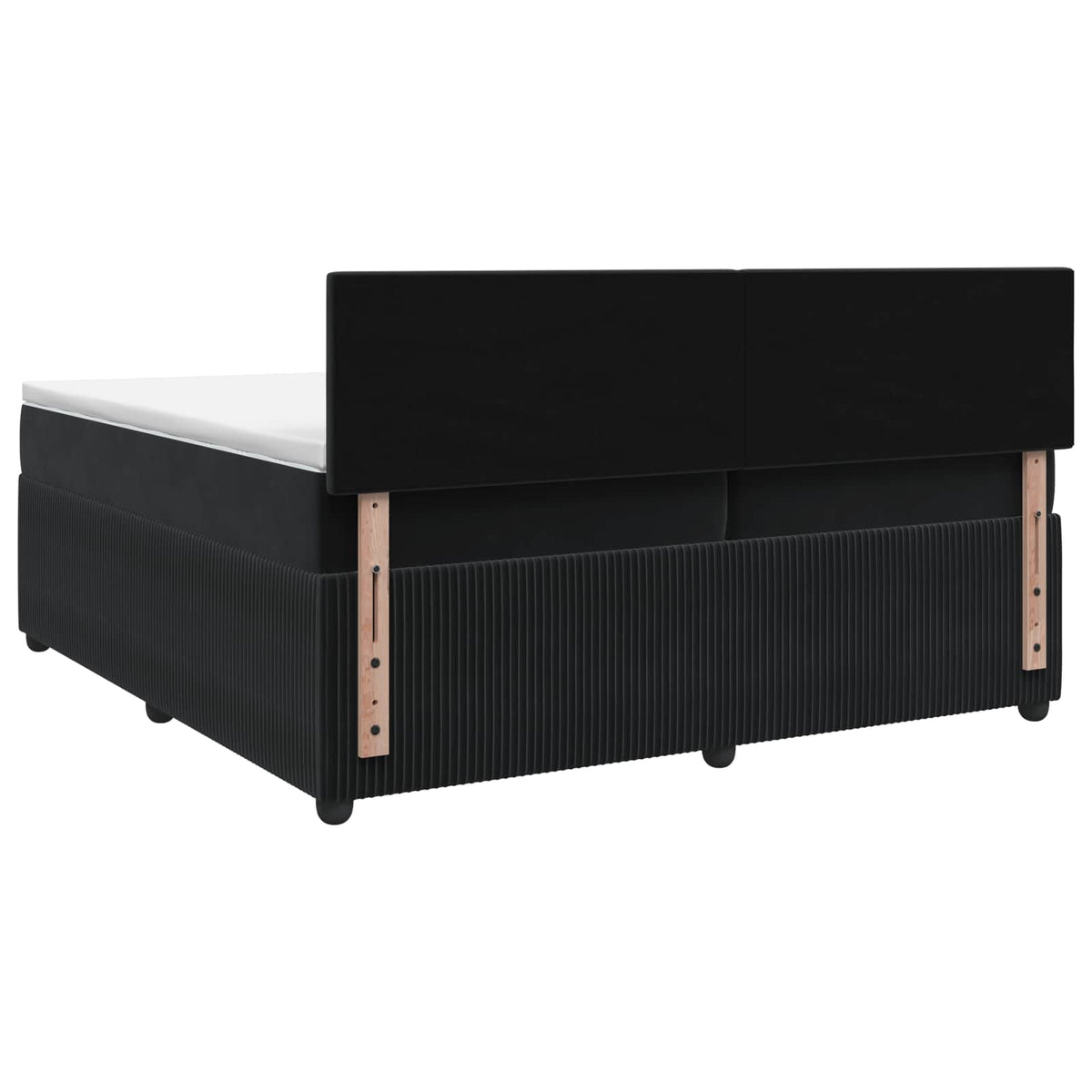 Boxspring krevet s madracem Crna 200 x 200 cm Baršun