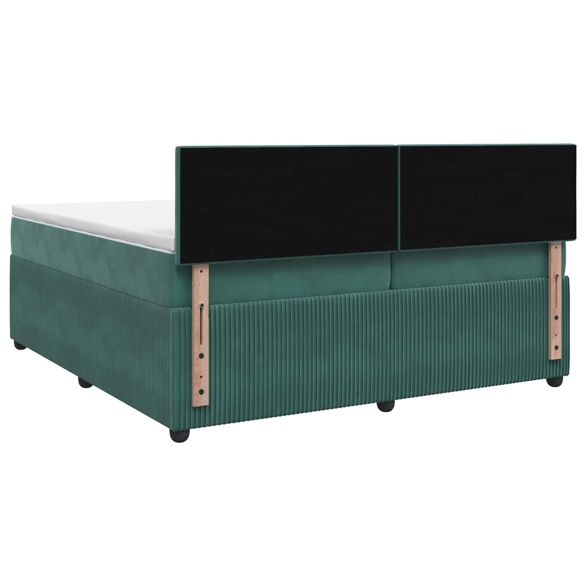 Boxspring krevet s madracem Tamnozelena 200 x 200 cm Baršun