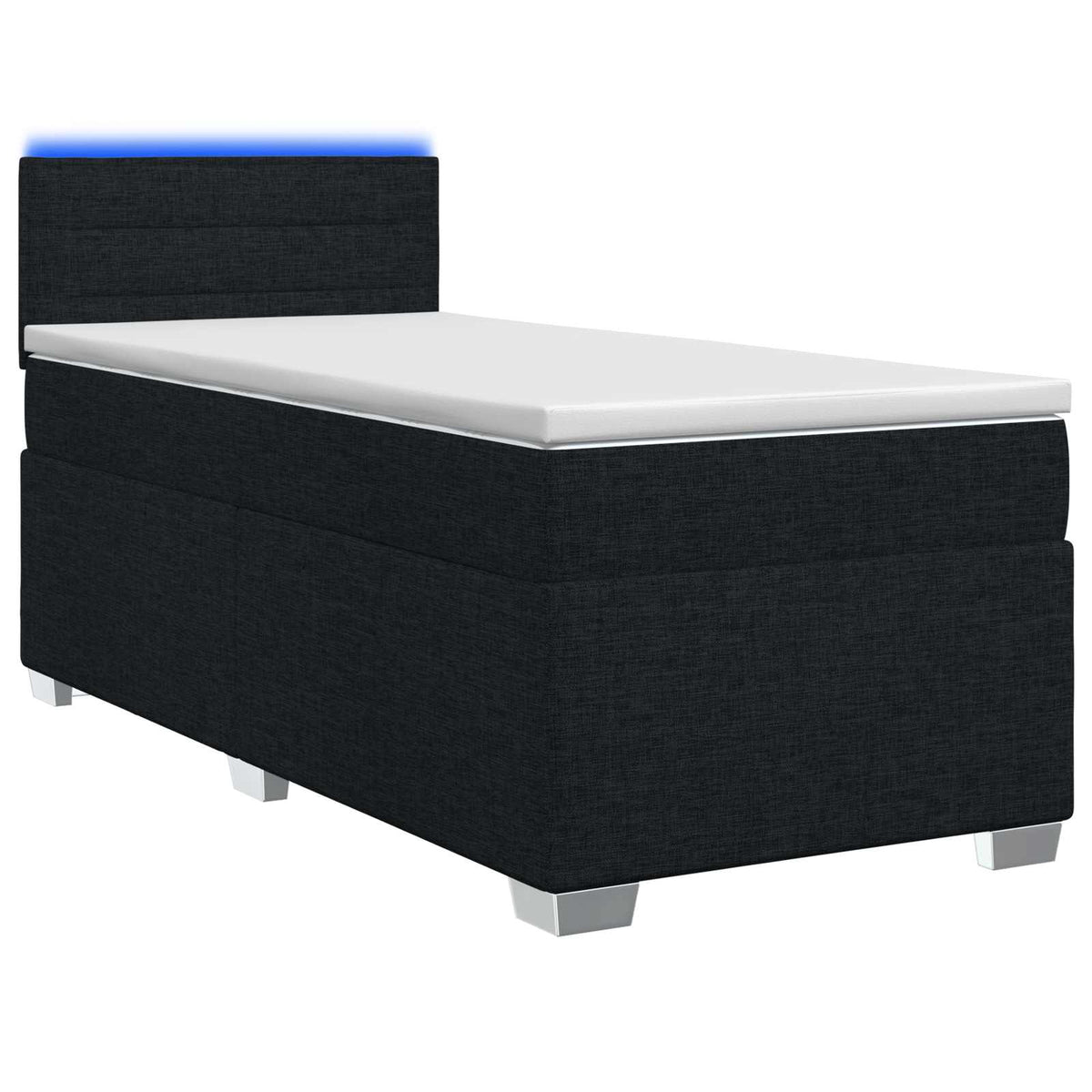 Krevet s box springom, madracem i LED-om Crna 80 x 200 cm