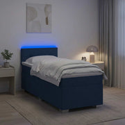 Krevet s box springom, madracem i LED-om Plava 80 x 200 cm
