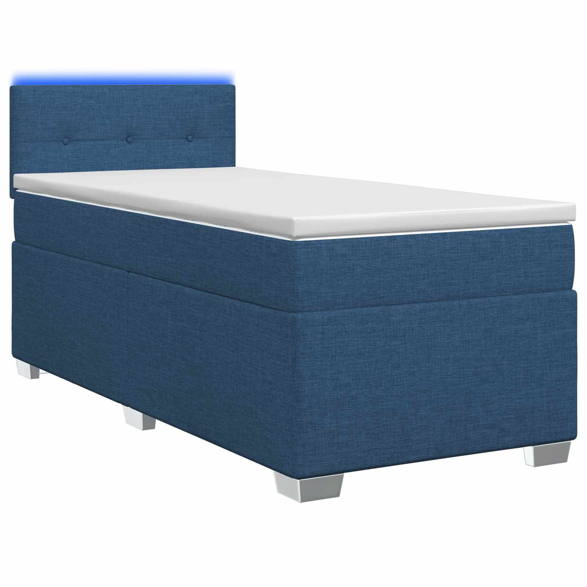 Krevet s box springom, madracem i LED-om Plava 90 x 190 cm