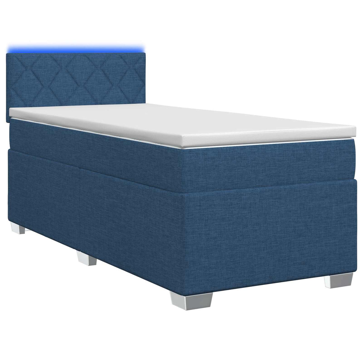 Krevet s box springom, madracem i LED-om Plava 90 x 190 cm