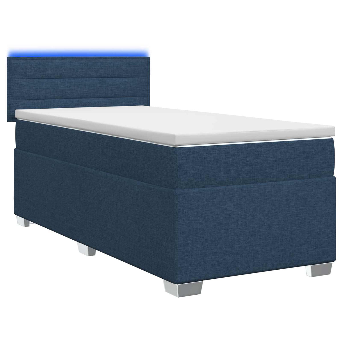 Krevet s box springom, madracem i LED-om Plava 100 x 200 cm