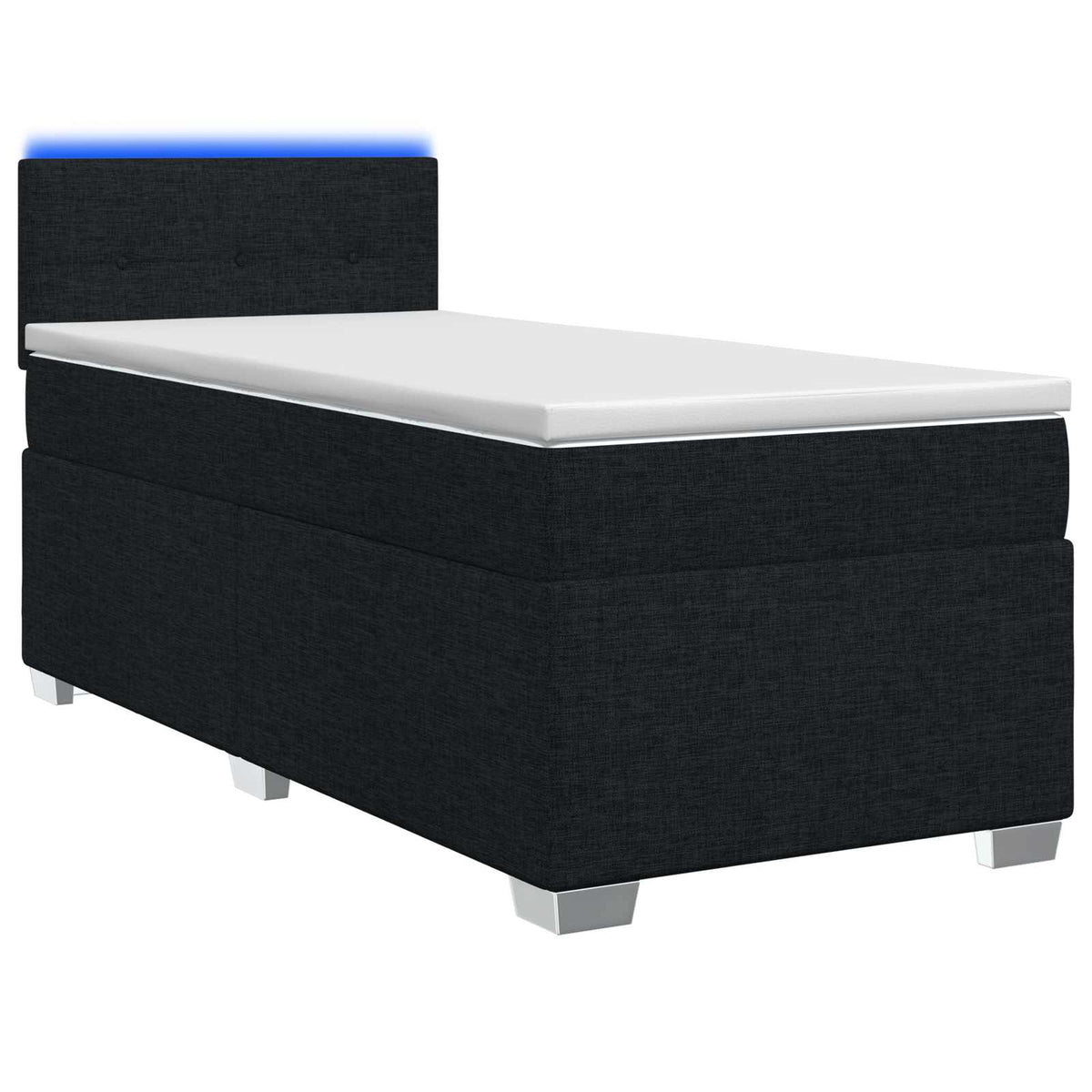 Krevet s box springom, madracem i LED-om Crna 100 x 200 cm
