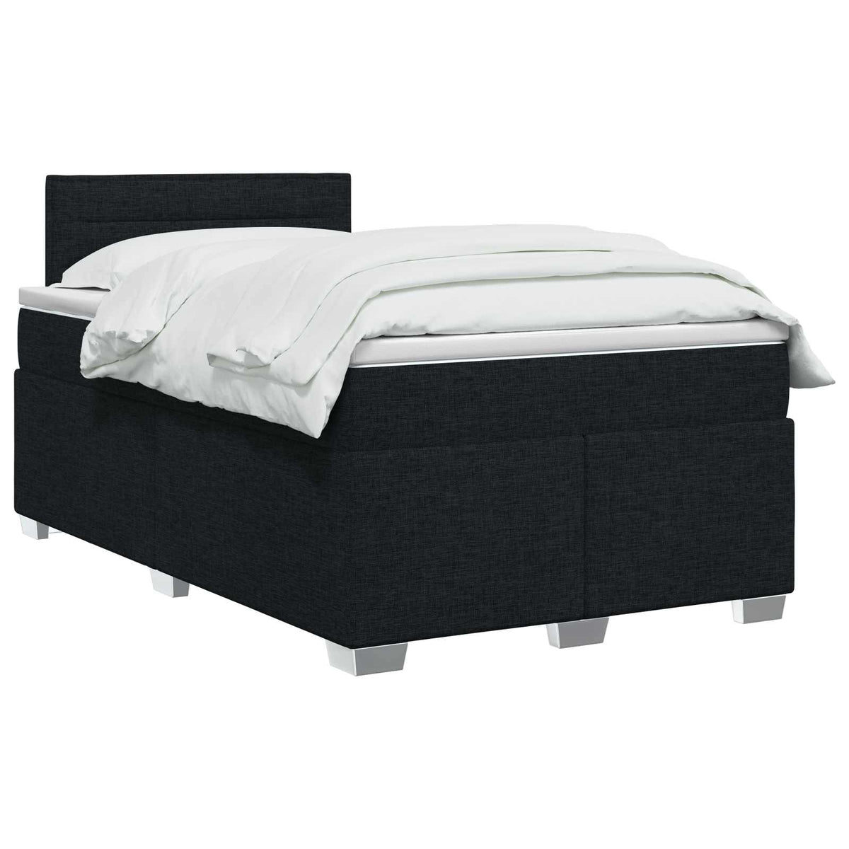 Krevet s box springom, madracem i LED-om Crna 120 x 190 cm
