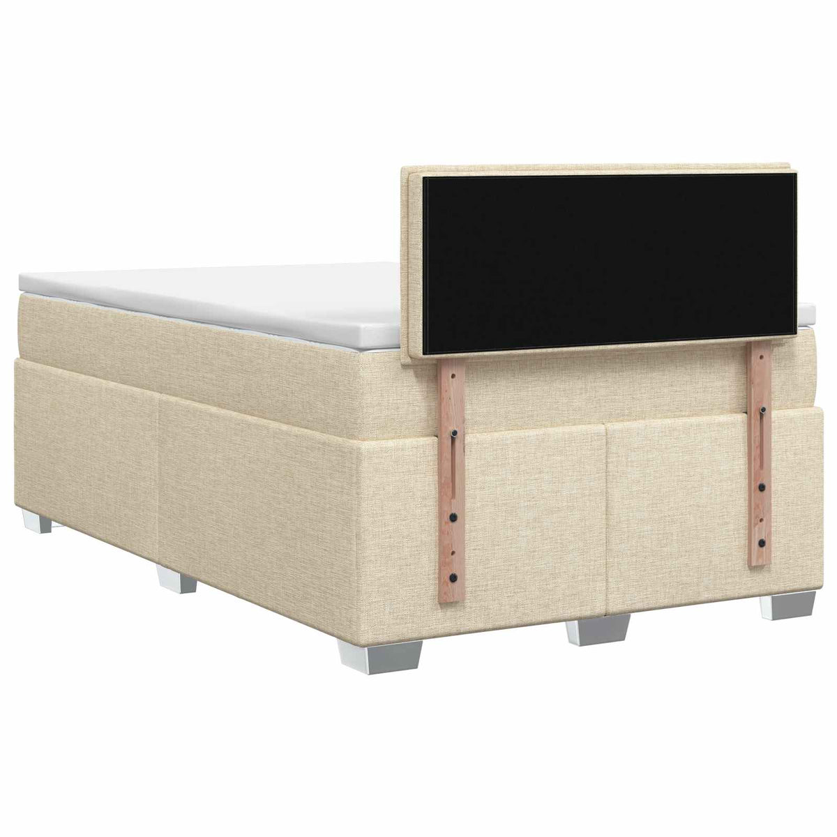 Krevet s box springom, madracem i LED-om Krem 120 x 200 cm
