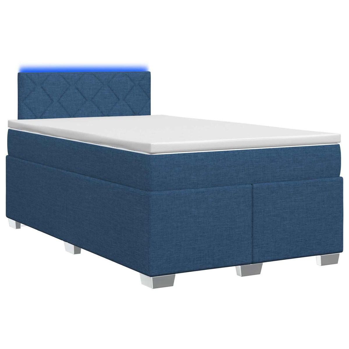 Krevet s box springom, madracem i LED-om Plava 120 x 200 cm