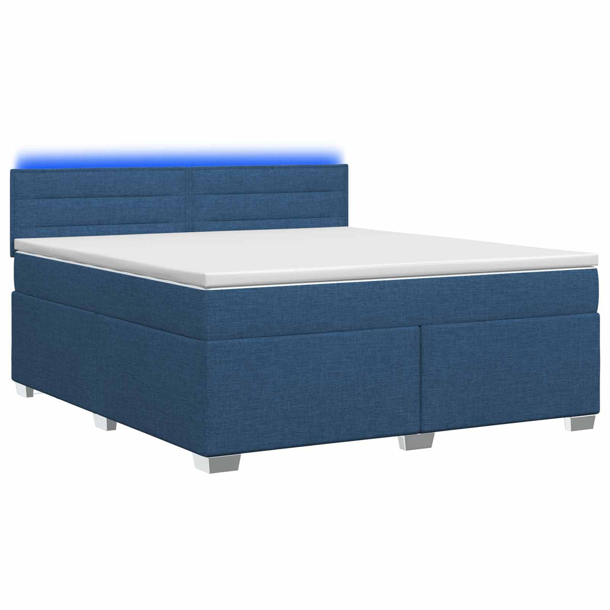 Krevet s box springom, madracem i LED-om Plava 140 x 190 cm