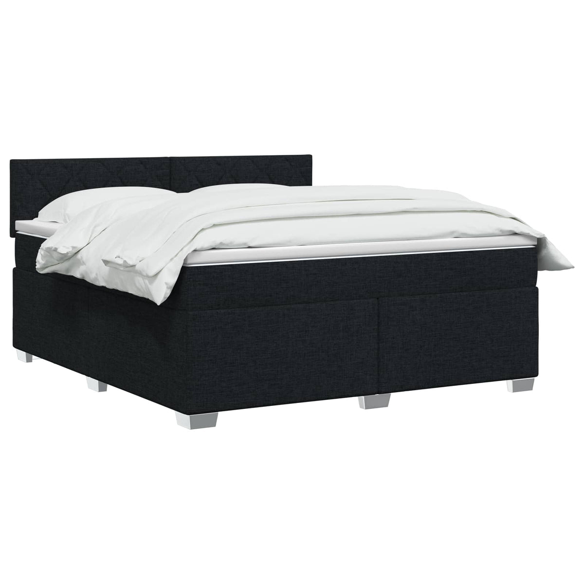 Krevet s box springom, madracem i LED-om Crna 140 x 190 cm