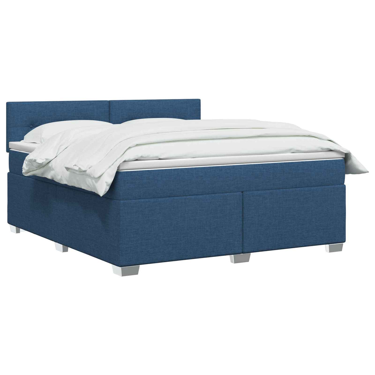 Krevet s box springom, madracem i LED-om Plava 160 x 200 cm