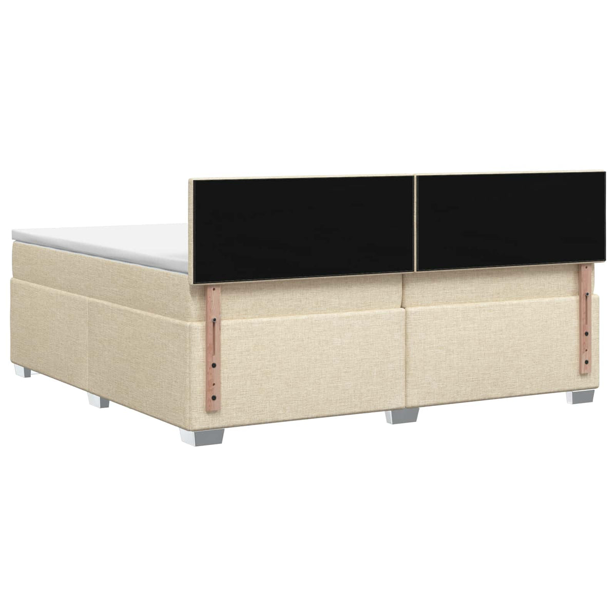 Krevet s box springom, madracem i LED-om Krem 200 x 200 cm