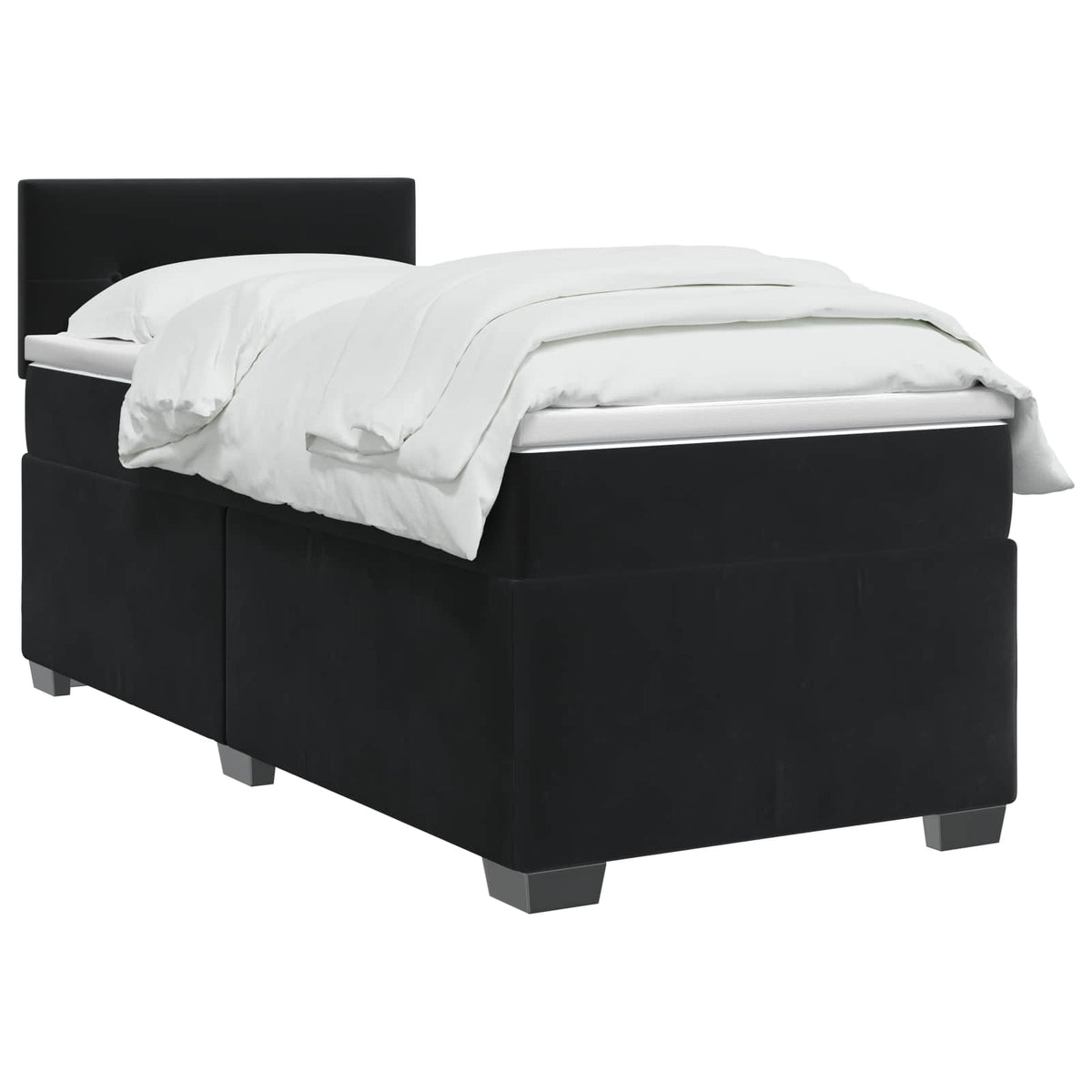 Krevet s box springom, madracem i LED-om Crna 90 x 190 cm