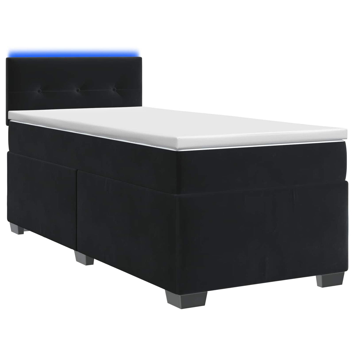 Krevet s box springom, madracem i LED-om Crna 100 x 200 cm