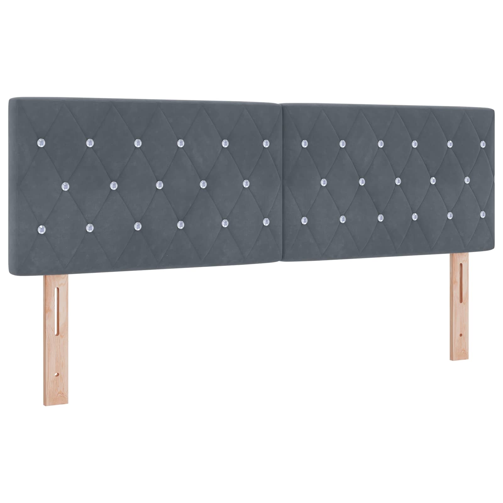 Krevet s box springom, madracem i LED-om Tamnosiva 140 x 200 cm