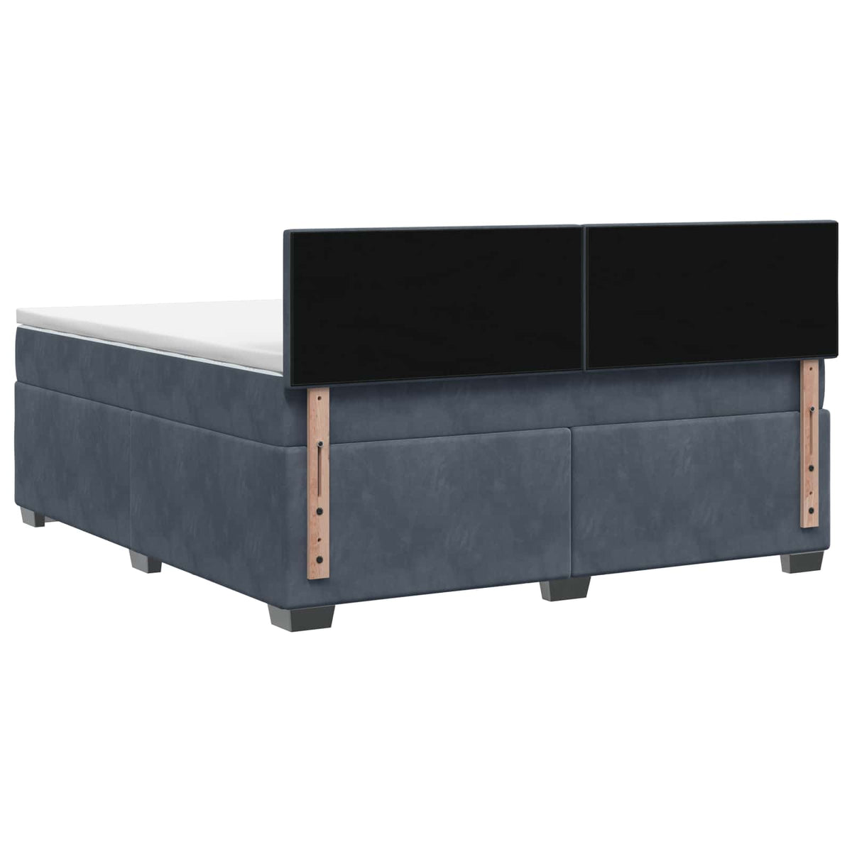 Krevet s box springom, madracem i LED-om Tamnosiva 180 x 200 cm