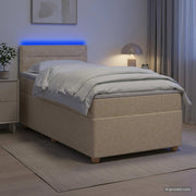 Boxspring krevet s madracem Krem 80 x 200 cm Tkanina 80 x 200 x 100.5 cm