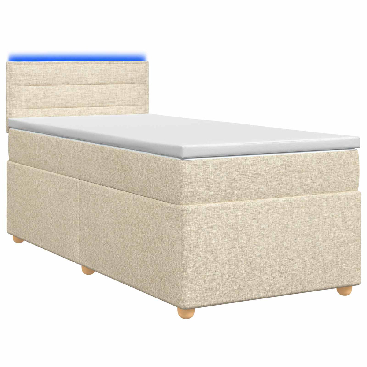 Boxspring krevet s madracem Krem 80 x 200 cm Tkanina 80 x 200 x 100.5 cm