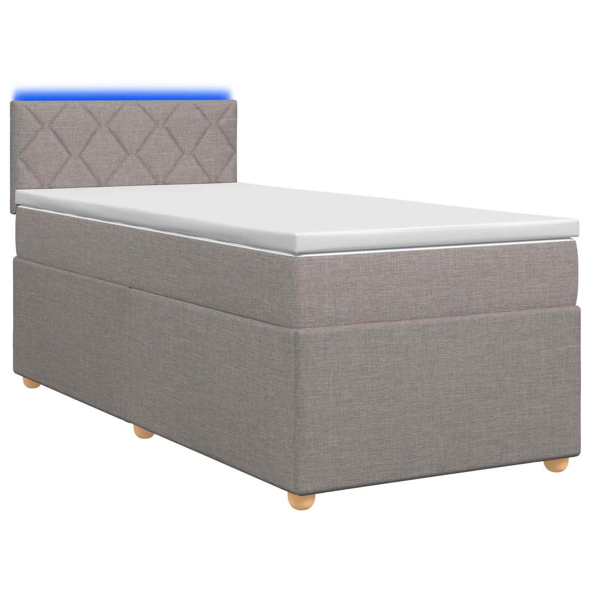 Boxspring krevet s madracem Sivosmeđa 90 x 190 cm Tkanina