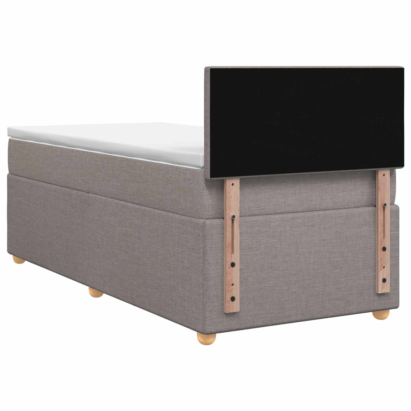Boxspring krevet s madracem Sivosmeđa 90 x 200 cm Tkanina