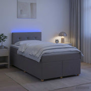 Boxspring krevet s madracem Sivosmeđa 120 x 190 cm Tkanina