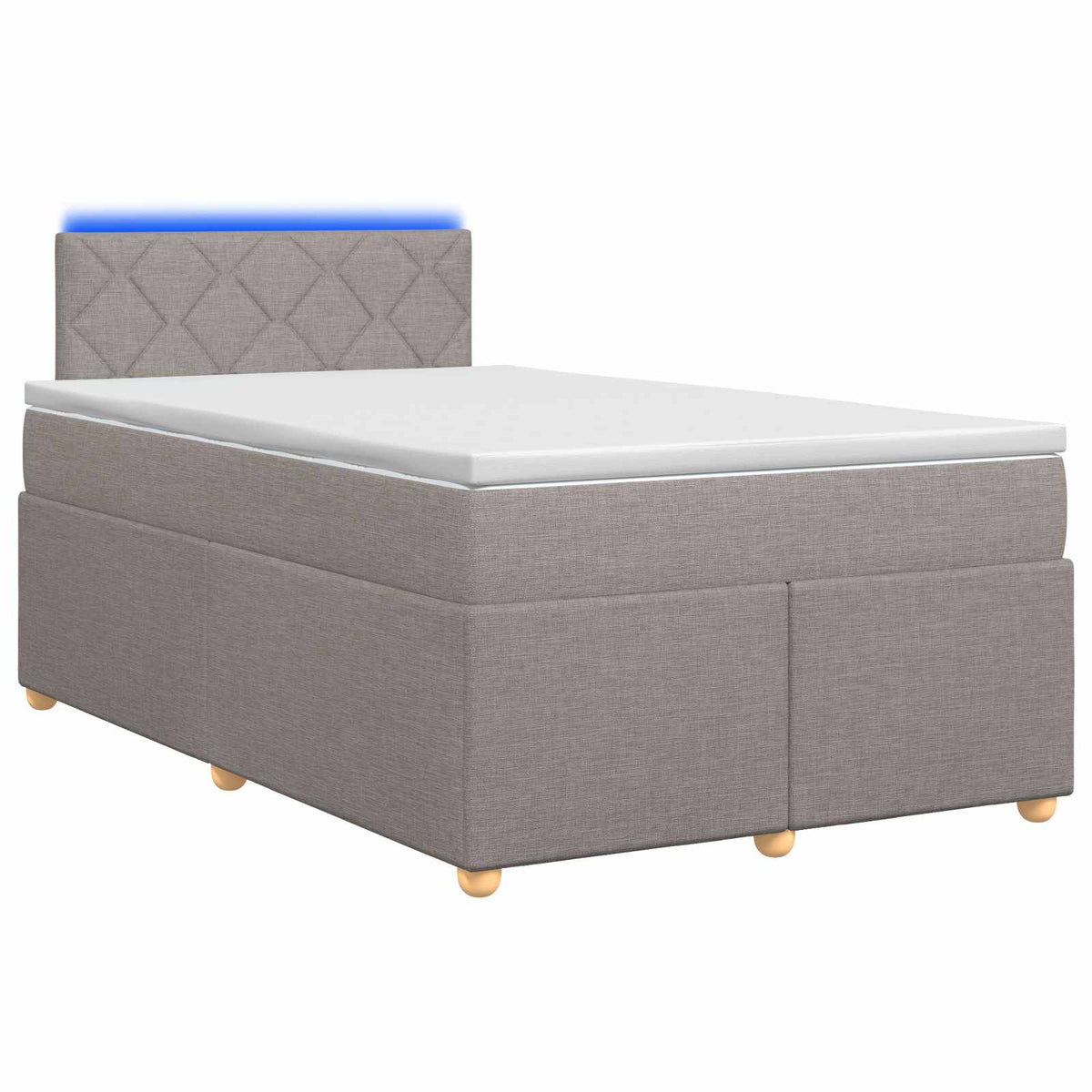 Boxspring krevet s madracem Sivosmeđa 120 x 190 cm Tkanina