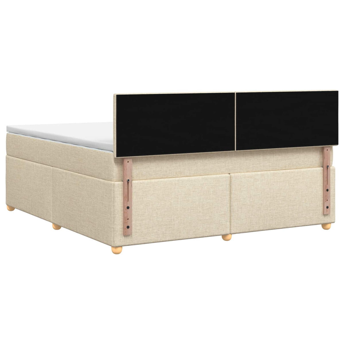 Boxspring krevet s madracem Krem 180 x 200 cm Tkanina