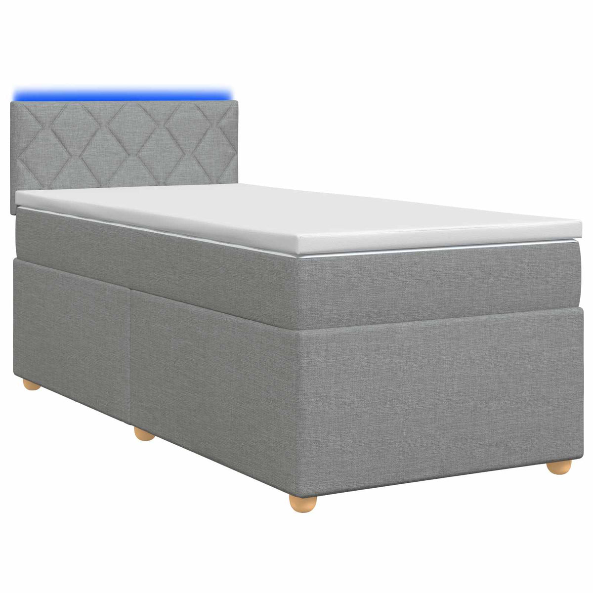 Krevet s box springom, madracem i LED-om 90 x 190 cm