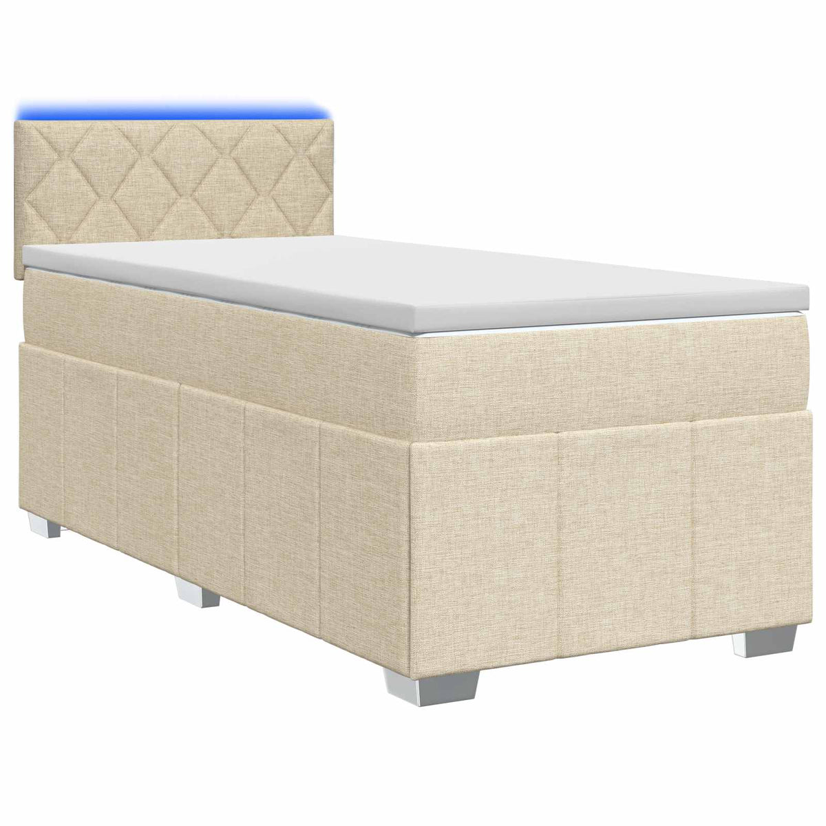 Boxspring krevet s madracem Krem 80 x 200 cm Tkanina