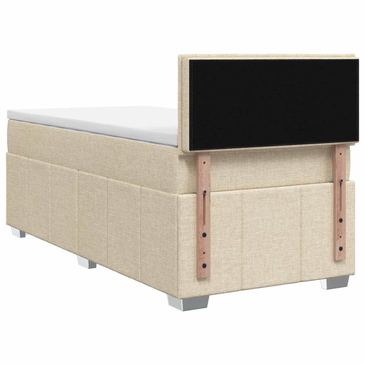 Boxspring krevet s madracem Krem 100 x 200 cm Tkanina
