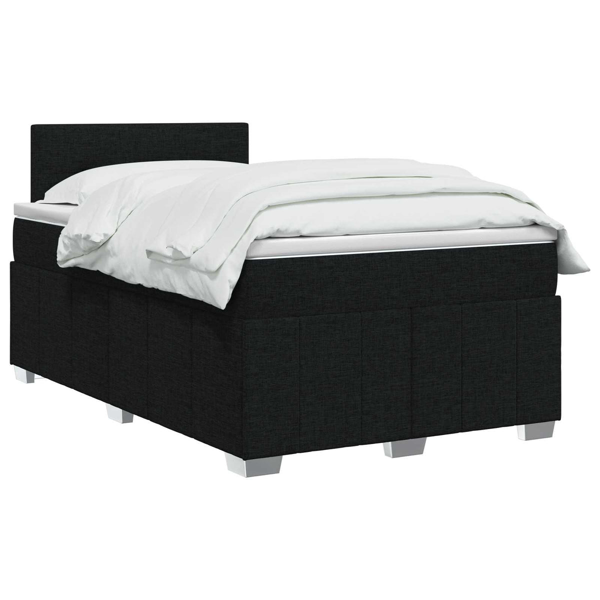 Boxspring krevet s madracem Crna 120 x 190 cm Tkanina
