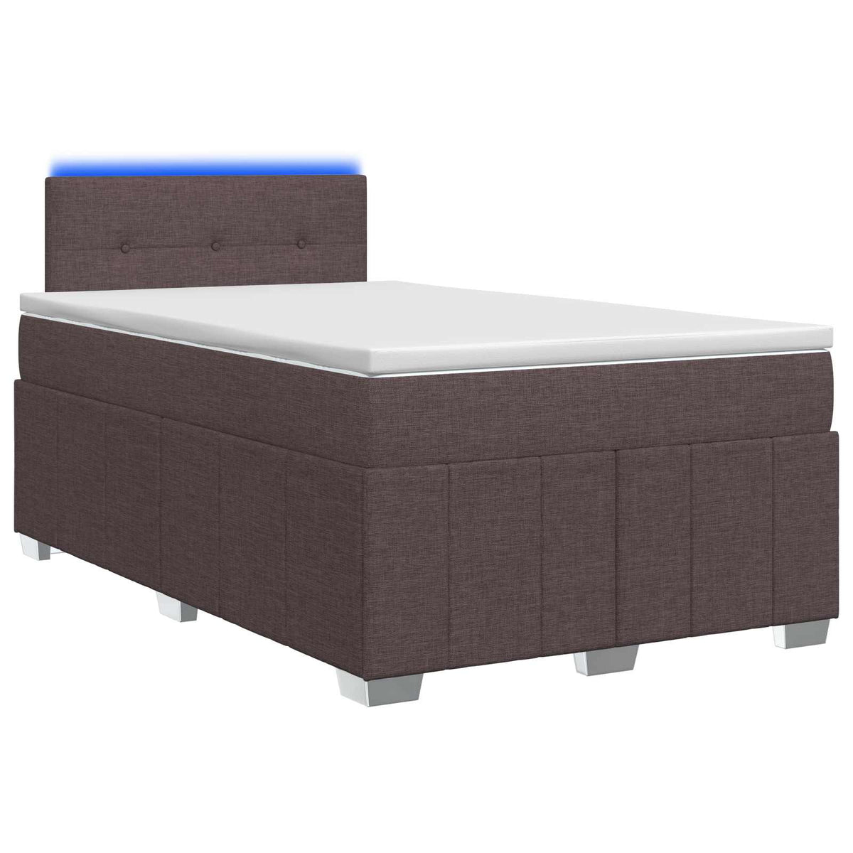Boxspring krevet s madracem Tamno smeđa 120 x 190 cm Tkanina