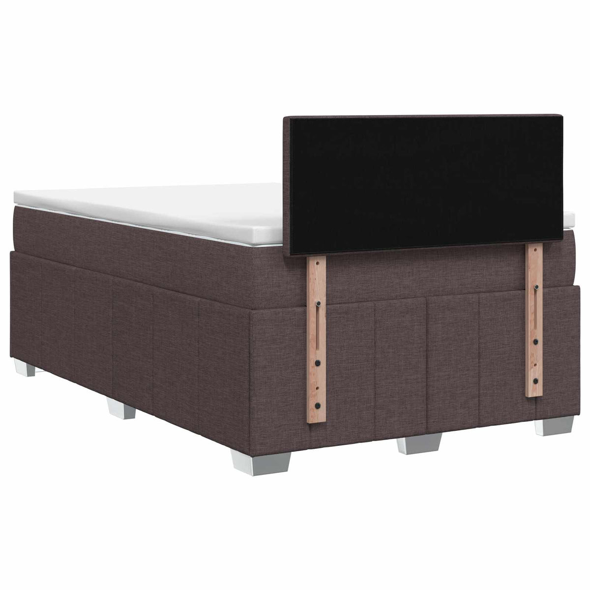 Boxspring krevet s madracem Tamno smeđa 120 x 190 cm Tkanina