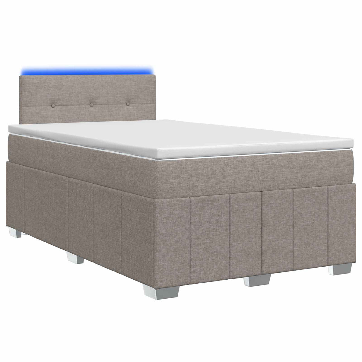 Boxspring krevet s madracem Sivosmeđa 120 x 190 cm Tkanina