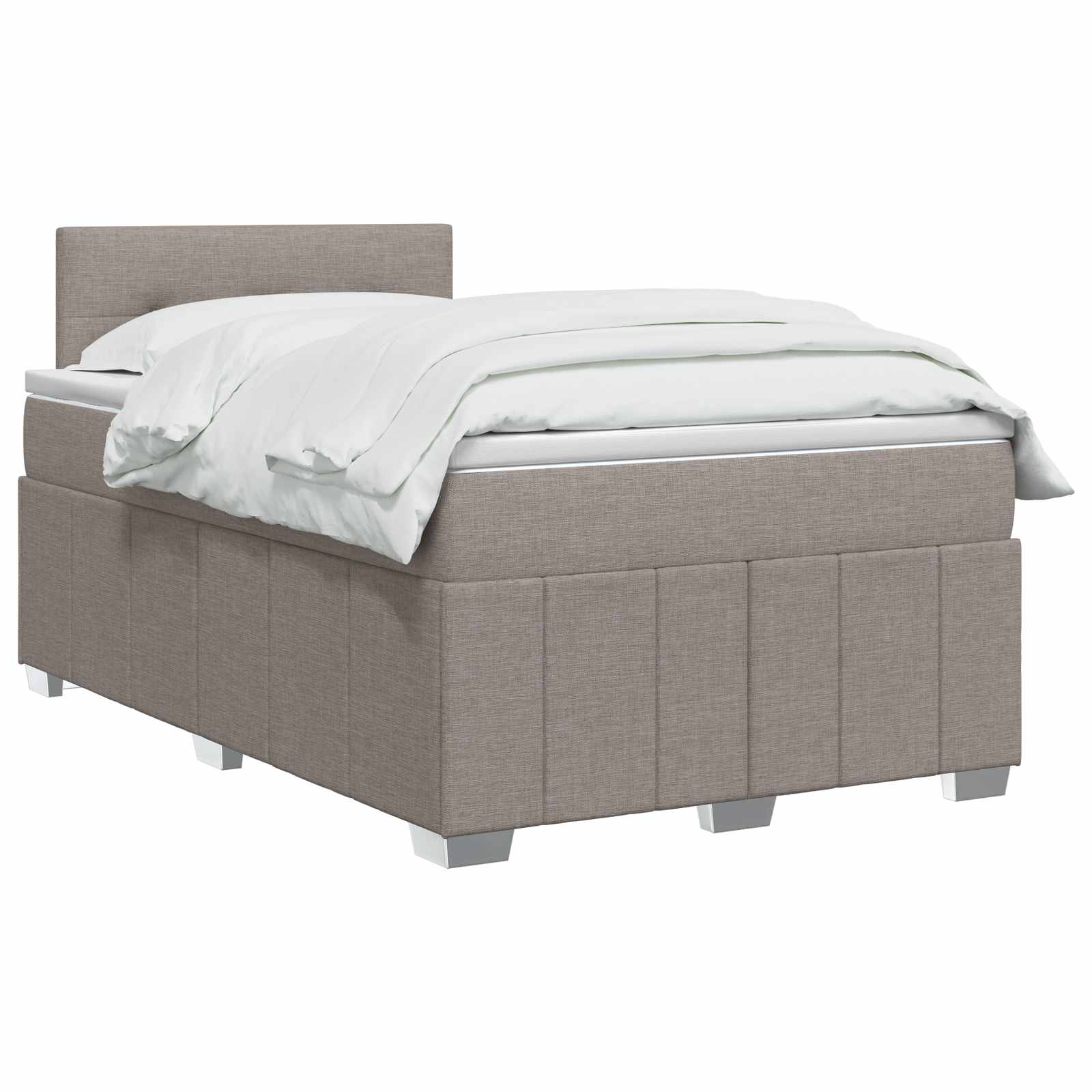 Boxspring krevet s madracem Sivosmeđa 120 x 190 cm Tkanina