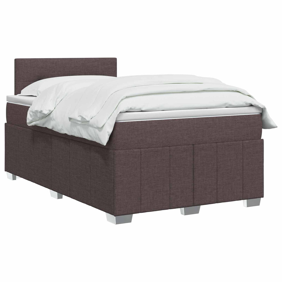Boxspring krevet s madracem Tamno smeđa 120 x 200 cm Tkanina