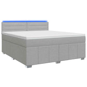 Boxspring krevet s madracem Svjetlosiva 140 x 200 cm Tkanina