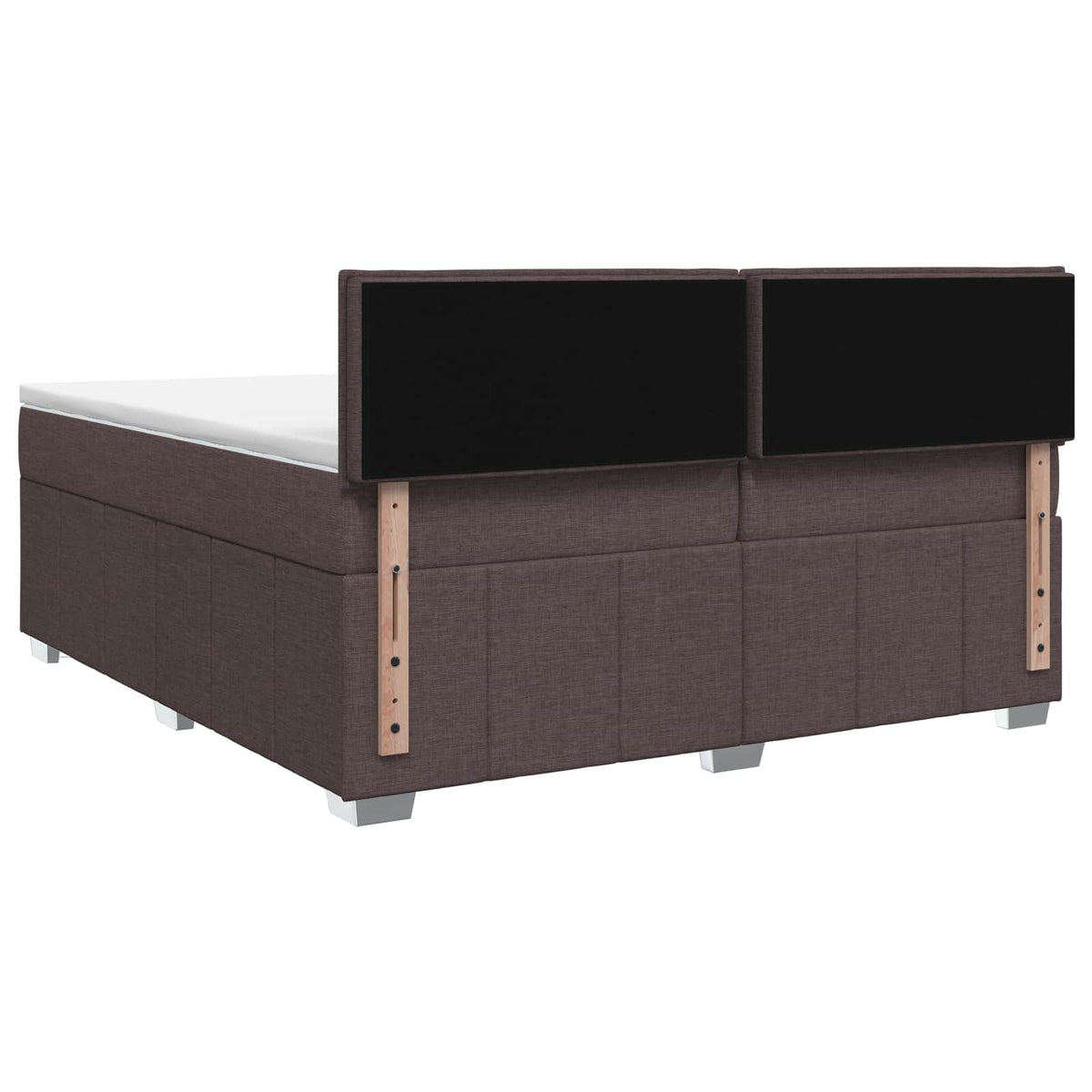Boxspring krevet s madracem Tamno smeđa 200 x 200 cm Tkanina
