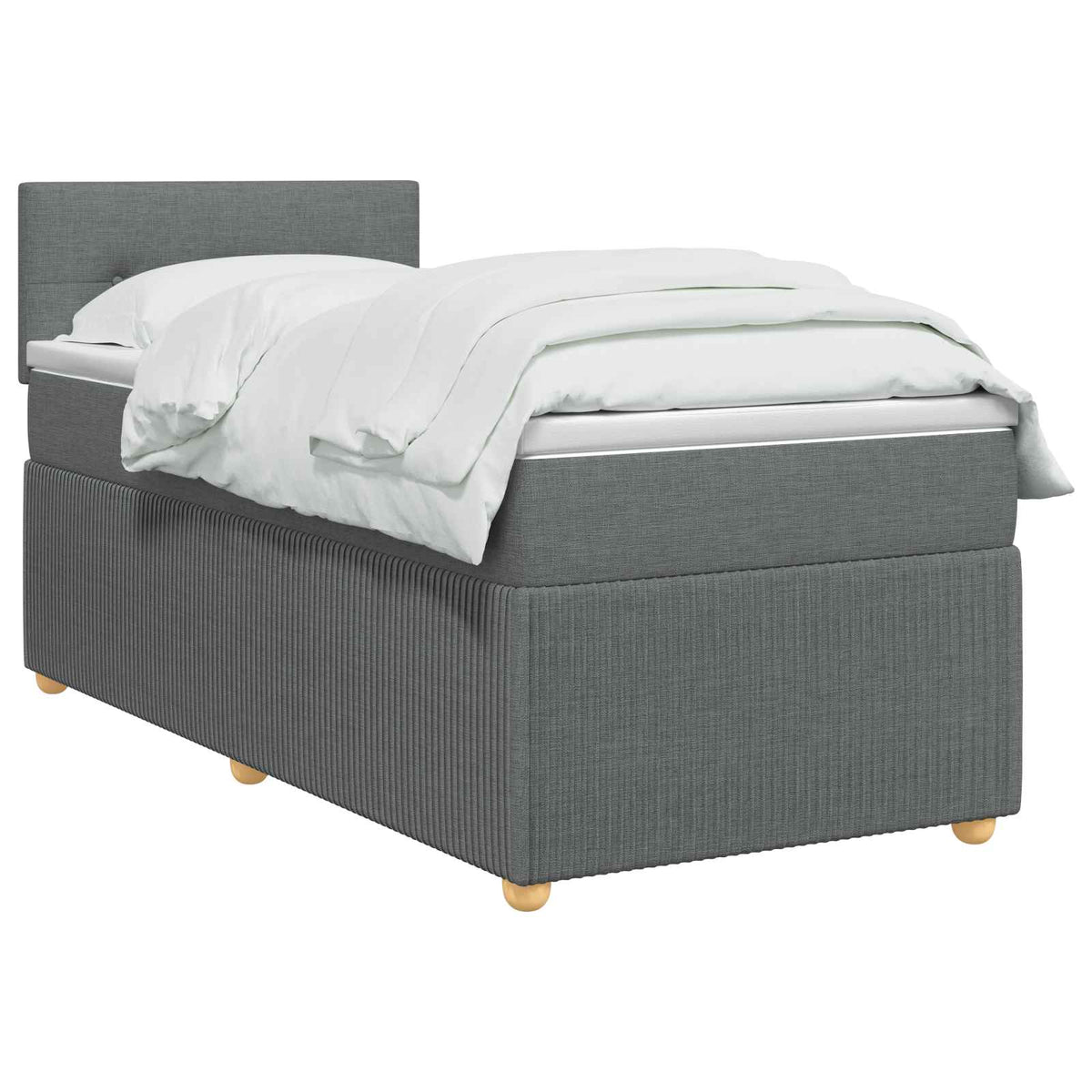 Boxspring krevet s madracem Tamnosiva 90 x 200 cm Tkanina