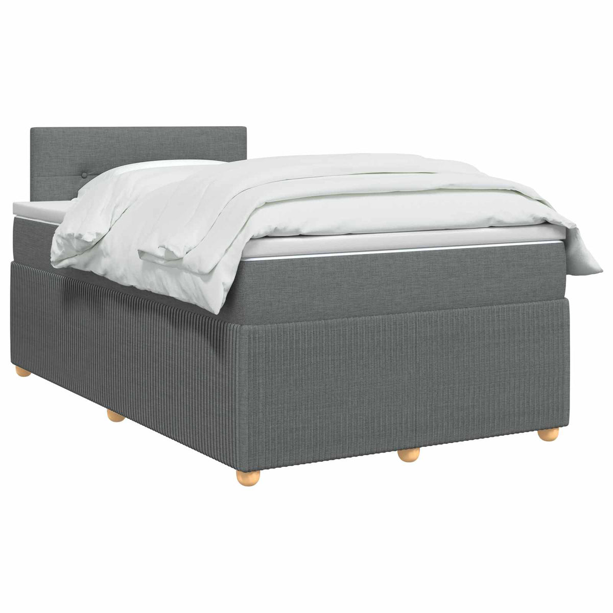Boxspring krevet s madracem Tamnosiva 120 x 190 cm Tkanina