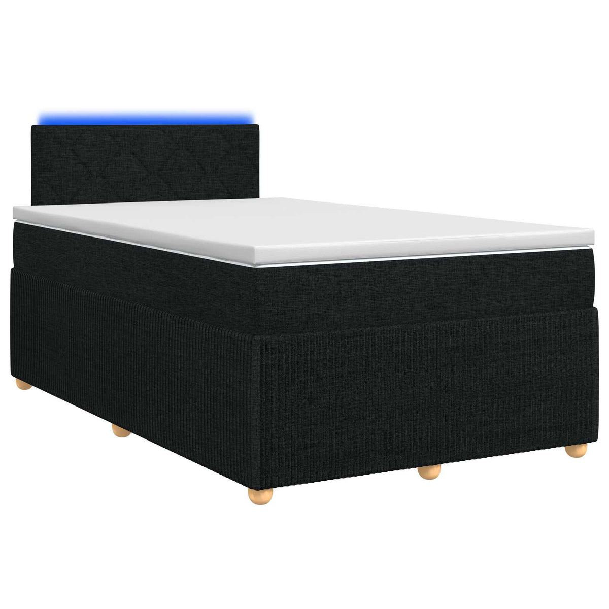 Boxspring krevet s madracem Crna 120 x 190 cm Tkanina