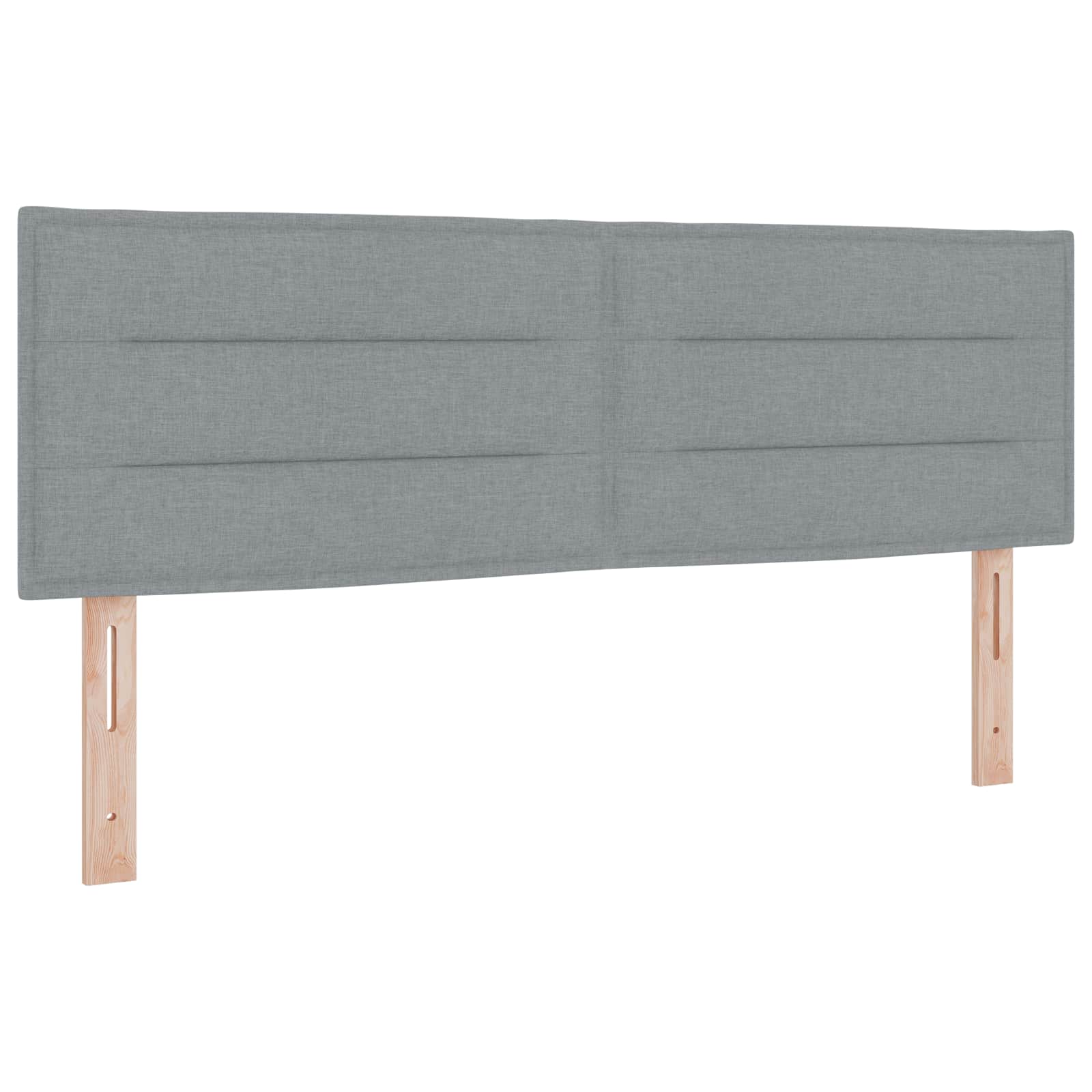 Boxspring krevet s madracem Svjetlosiva 140 x 200 cm Tkanina
