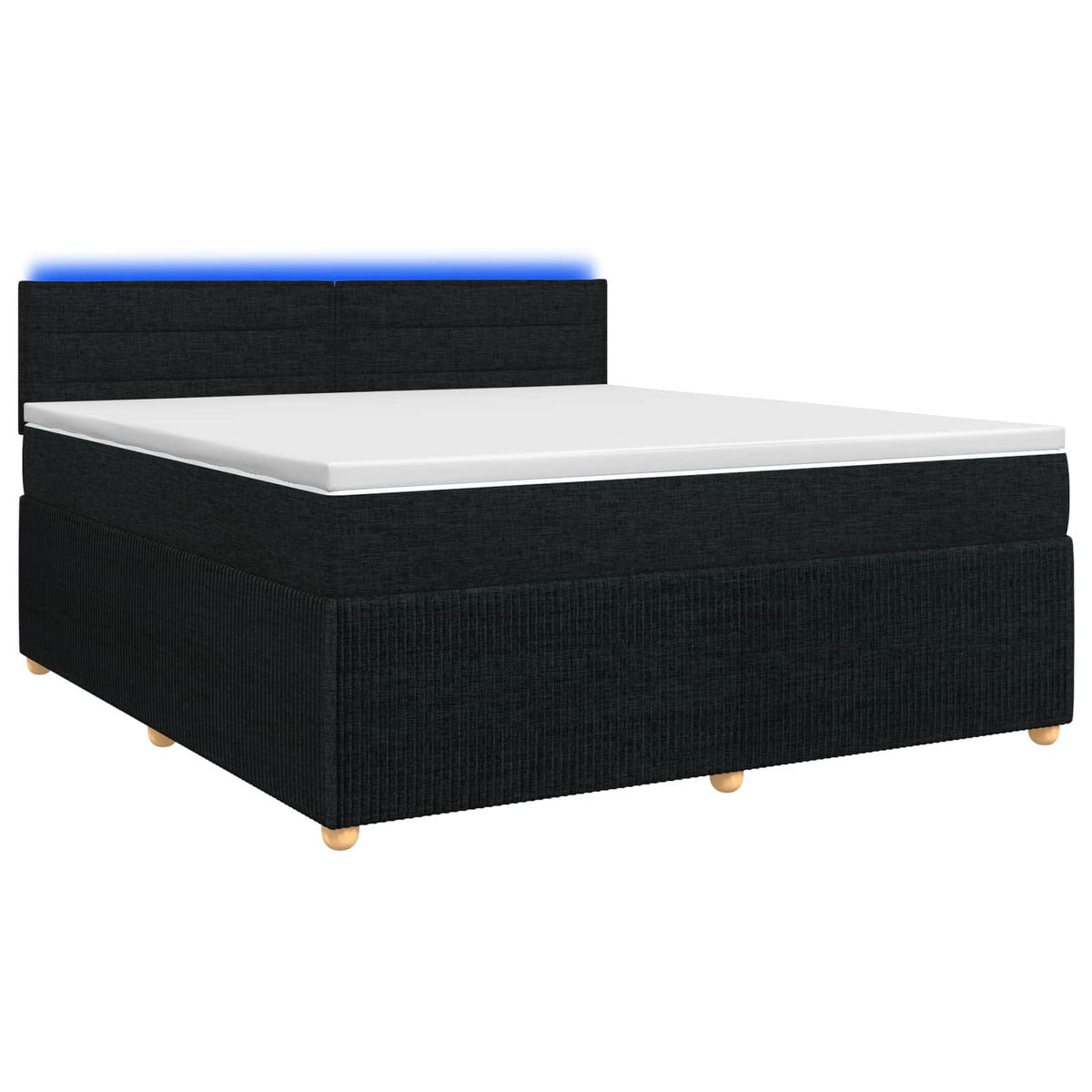 Boxspring krevet s madracem Crna 140 x 200 cm Tkanina