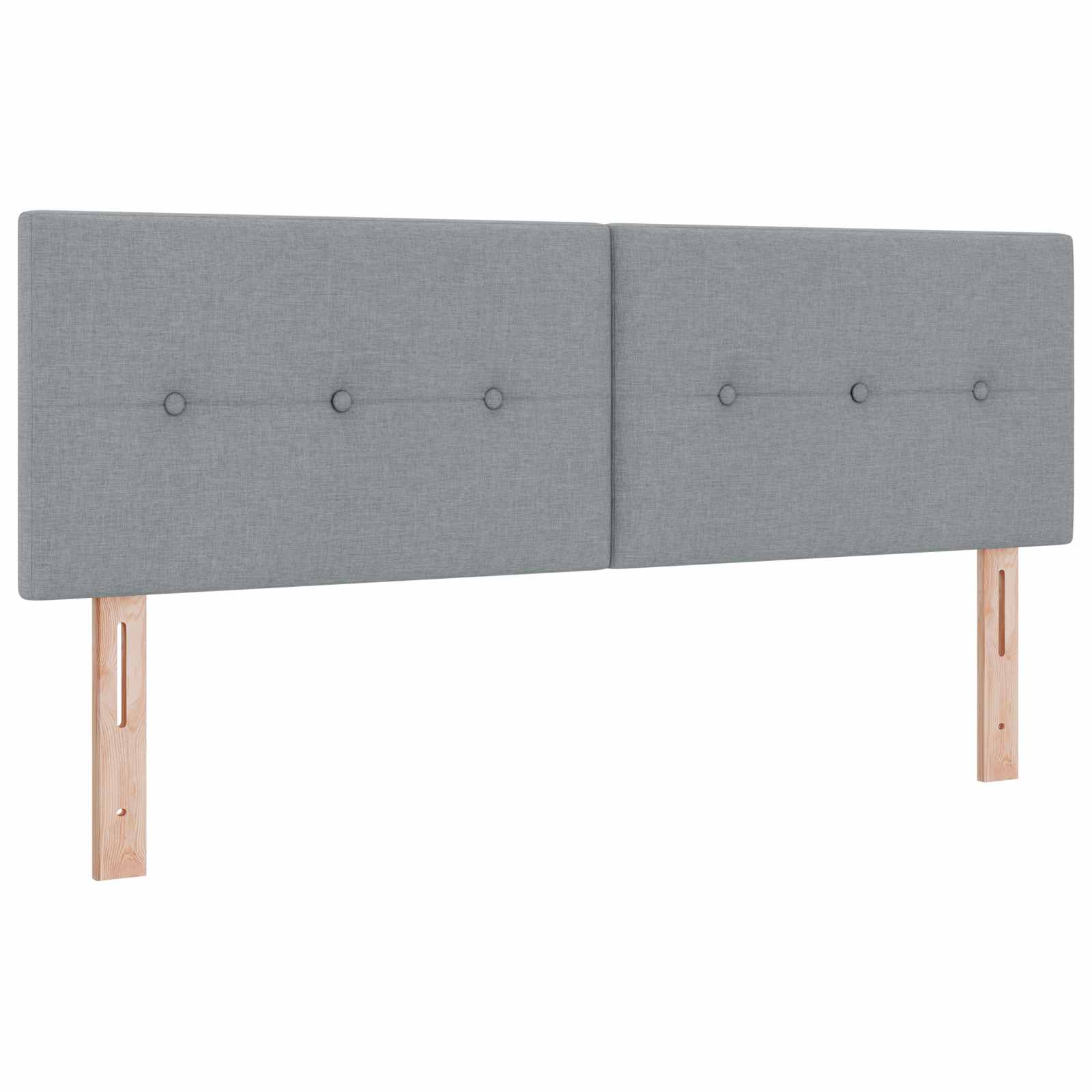 Boxspring krevet s madracem Svjetlosiva 140 x 200 cm Tkanina